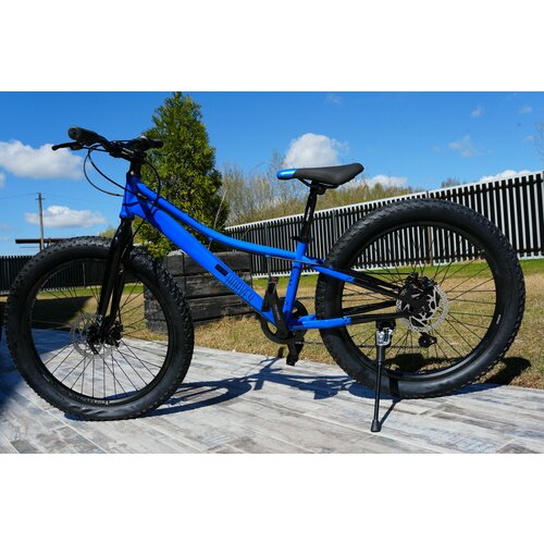 Велосипед полу-фэтбайк Fatbike Time Try TT2747s 24 Рама 12 Взрослый Детский Подростковый синий 23400₽