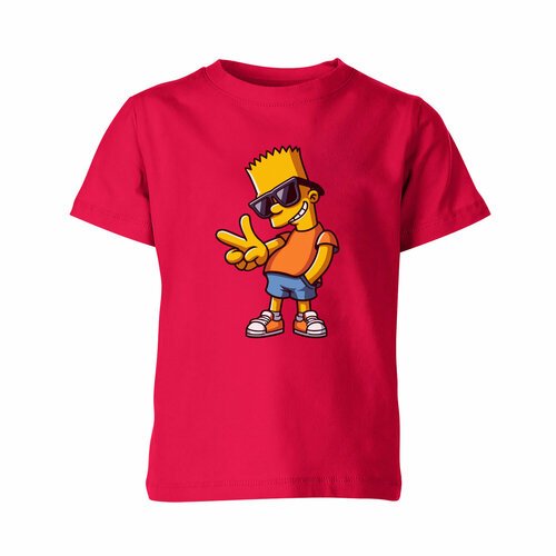 Футболка Us Basic, размер 4, розовый детская футболка hard rock барт музыка гитара симпсоны 164 красный