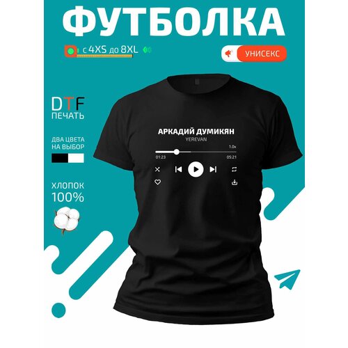 Футболка Аркадий Думикян - Yerevan, размер 4XS, черный