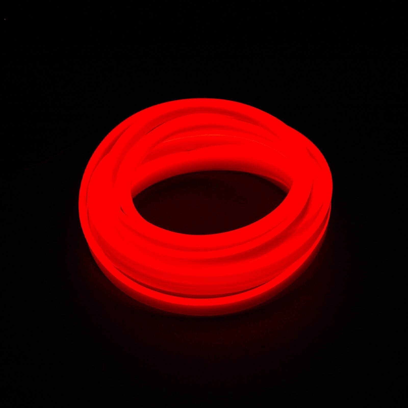 Неоновая нить для подсветки салона красная 3 м