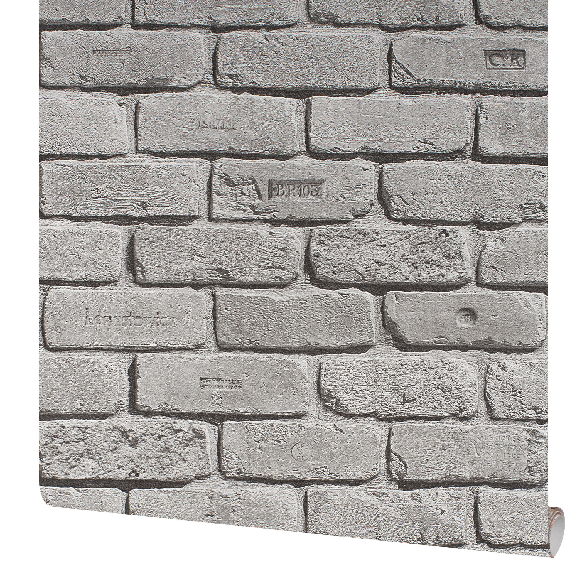 фото Обои бумажные Кирпичи серые 0.53 м 301-017