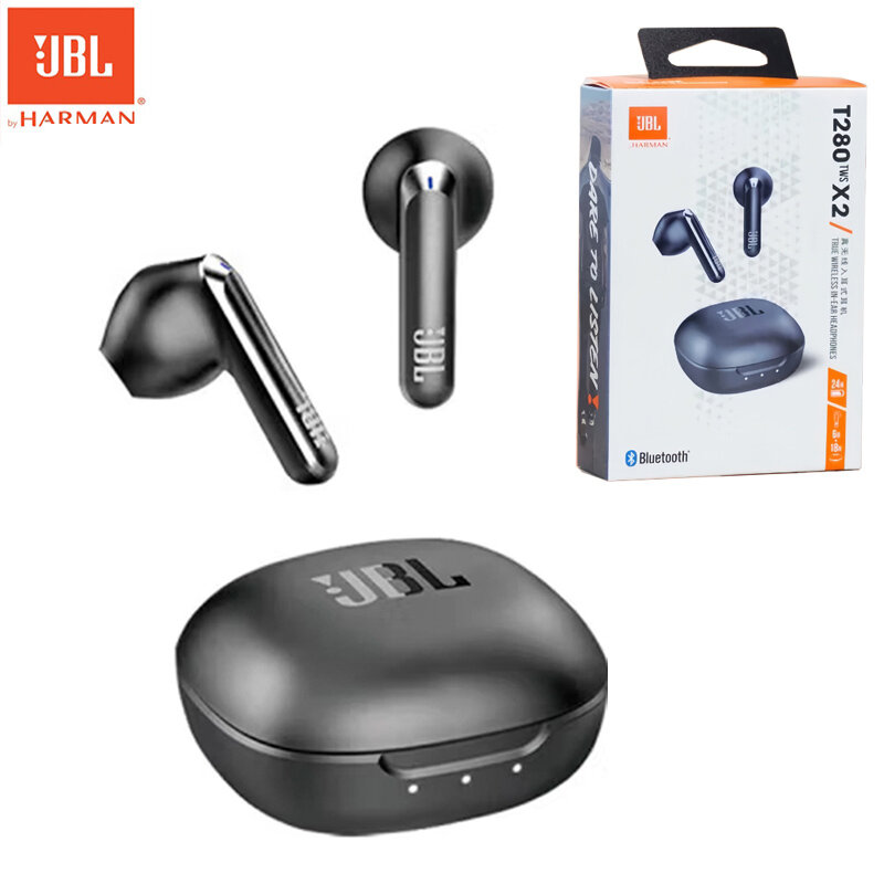 Беспроводные наушники JBL T280 TWS X2 True Wireless In-ear Headphones, цвет: черный