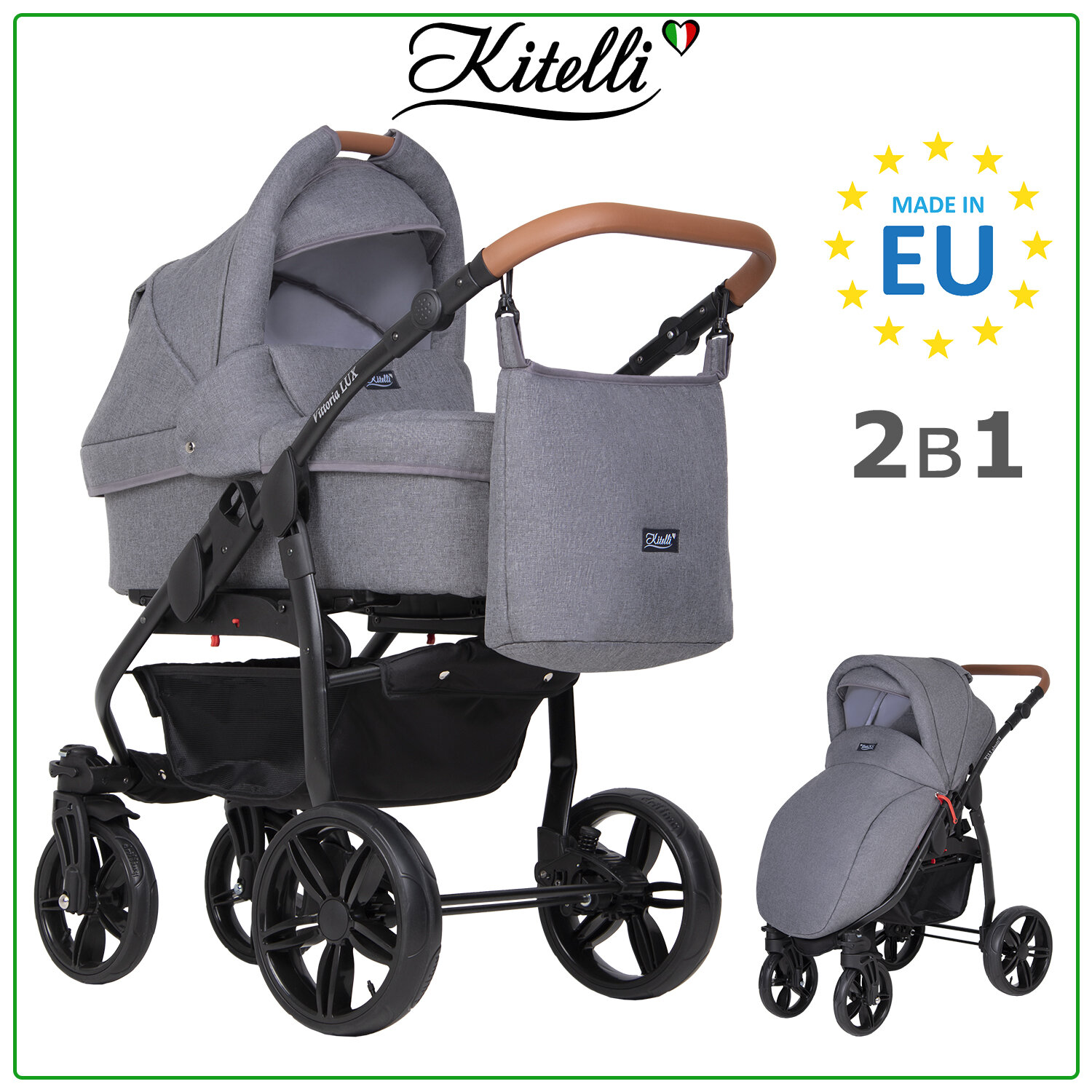 Детская коляска 2 в 1 Kitelli Vittoria LUX 1