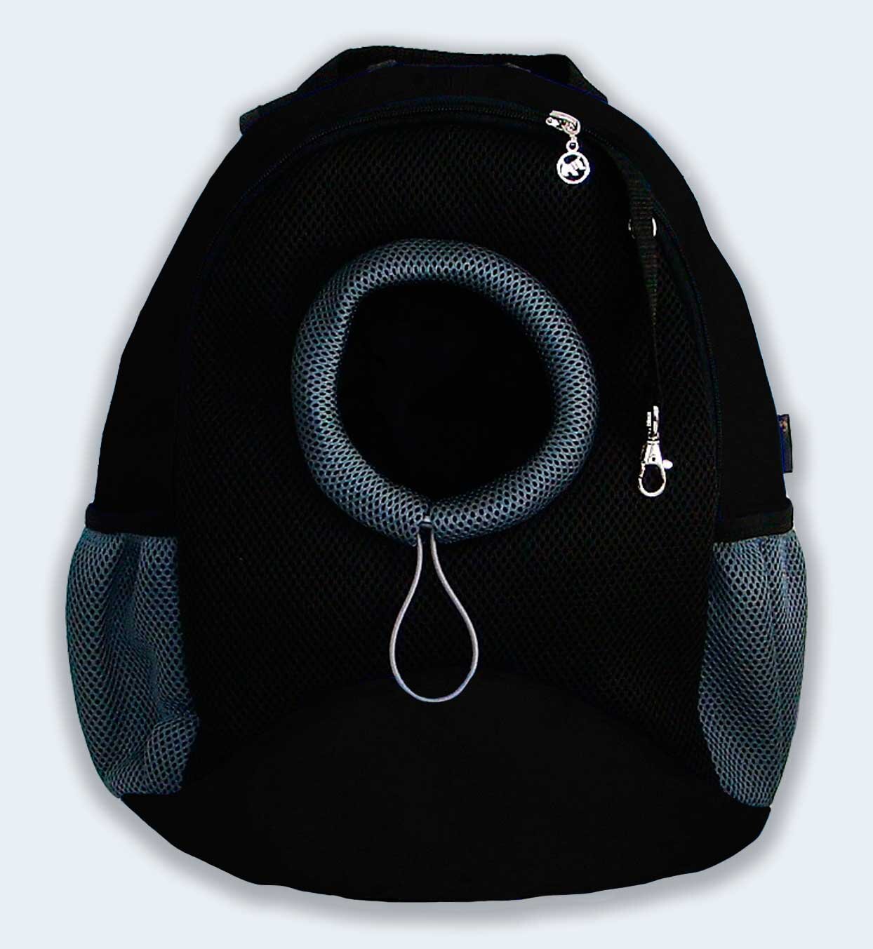 Рюкзак для животных Melenni Эконом S черный/черная сетка
