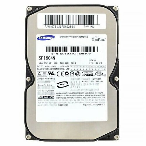 Жесткий диск Samsung SP1604N 160Gb 7200 IDE 3.5