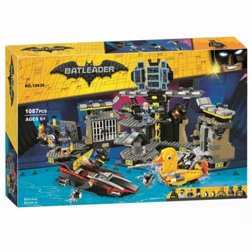 Конструктор Нападение на Бэтпещеру, 1087 деталей imaginext dc super friends бэтмен робо командный центр