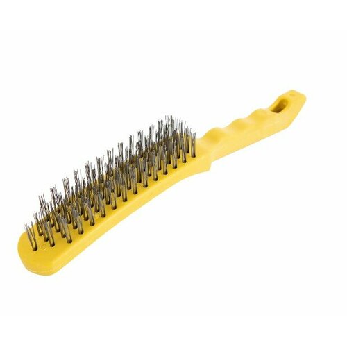 Щетка по металлу пятирядная пластиковая ручка 260 мм 399₽