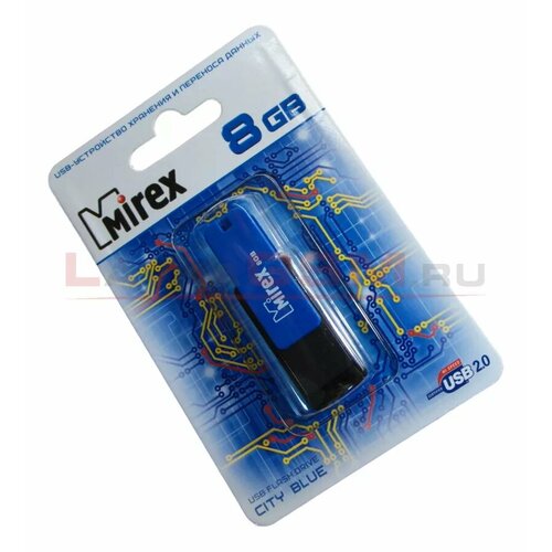 Флешка 8 ГБ USB Mirex City Blue
