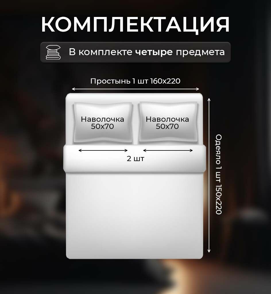 Постельное белье с одеялом 1.5 сатин, простыня 160х220, наволочки 50х70 Candies Can-8 — фото 1