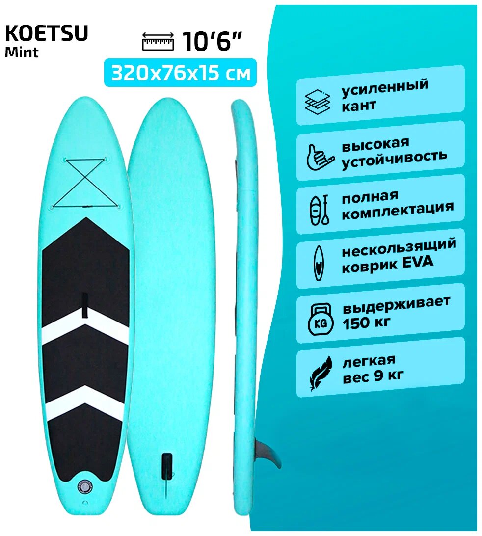 SUP борд Koetsu MINT 10.6 c полным комплектом / Cапборд / SUP board / SUP surf