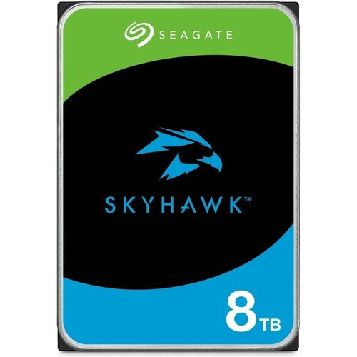 Жесткий диск Seagate SATA-III 8Tb ST8000VX010 Video Skyhawk (7200rpm) 256Mb 3.5 hdd sata seagate 8tb skyhawk surveillance 7200 rpm 256mb buffer st8000vx010 1 year