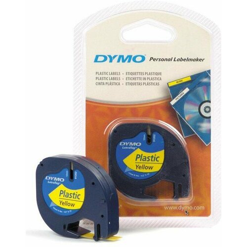 Картридж ленточный Dymo LT S0721620 черный/желтый для Dymo