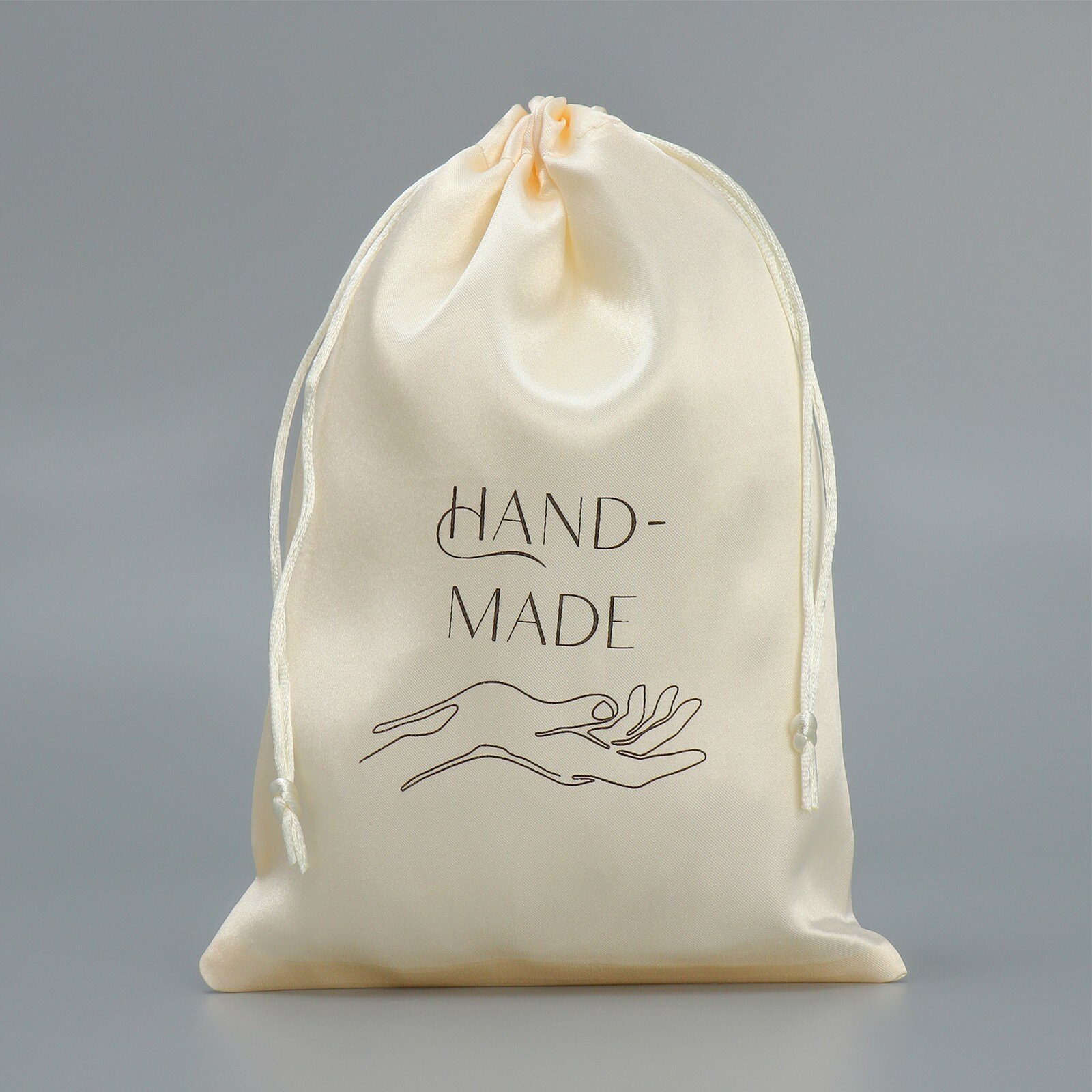 Мешок атласный «Handmade», 16 х 24 см +/- 1.5 см (5шт.)