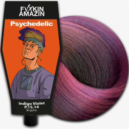 15.14 пигмент PSYCHEDELIC для волос Фиолетовый индиго 80 гр FVXKIN AMAZIN Факин Эмэзин