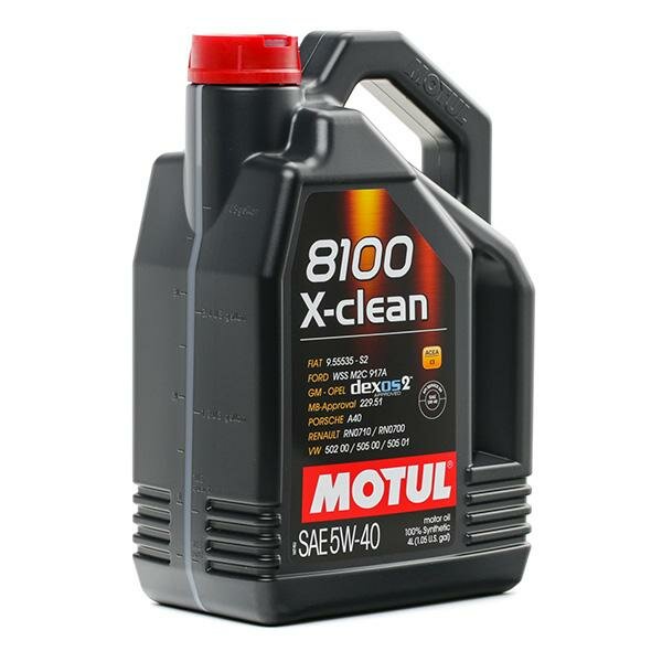 MOTUL Масло Motul 5W40 8100 X-Clean Gen2 Api Sn/Cf 4Л Син