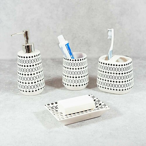 Набор для ванной Крокус мыльница дозатор дмыла стакан дщеток стаканбеж 1779₽