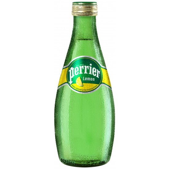 Вода минеральная Perrier газированная со вкусом лимона стекло 0,33 л