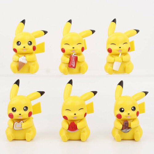 Набор фигурок Покемон Пикачу / Pokemon Pikachu 6шт (9см) набор коллекционных фигурок покемон 6в1