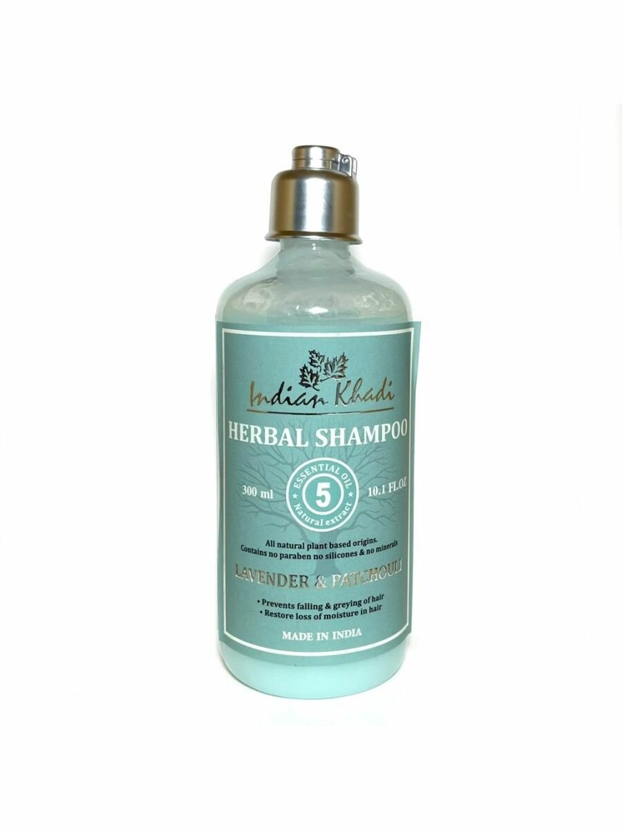 фото Шампунь для волос с Лавандой и Пачули S.Lavander & Patchauli Indian Khadi | Индиан Кади 300мл