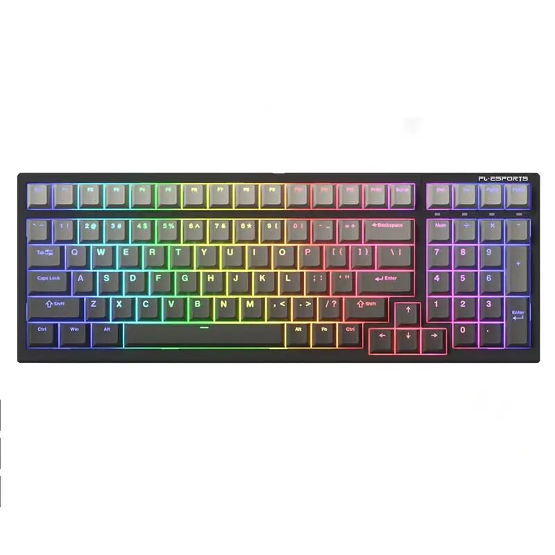 Механическая клавиатура FL·ESPORTS FL100 100 клавиш RGB, Ink Shadow, Glacier Purple