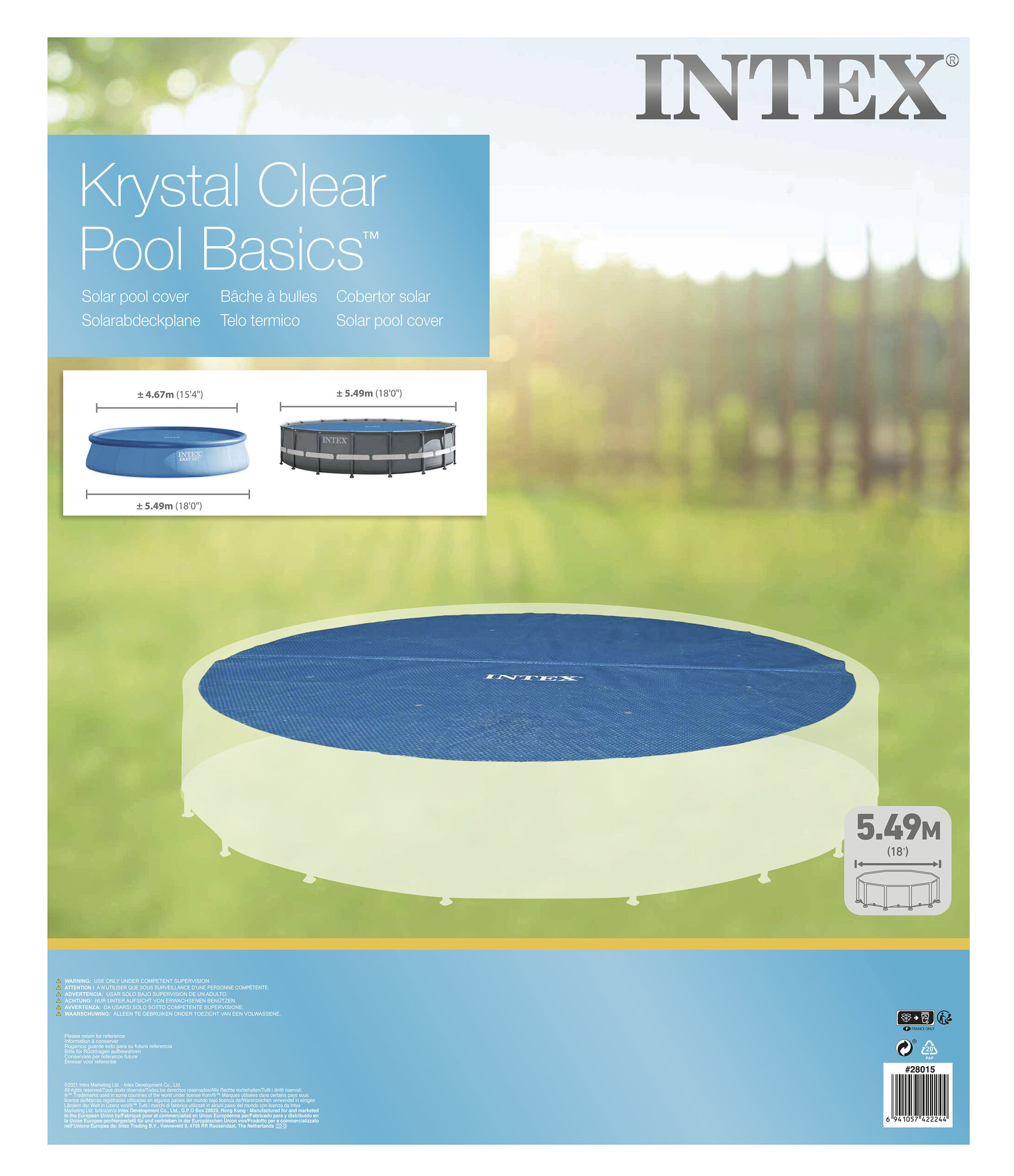 Тент для бассейна Intex 28010 244см — фото 1