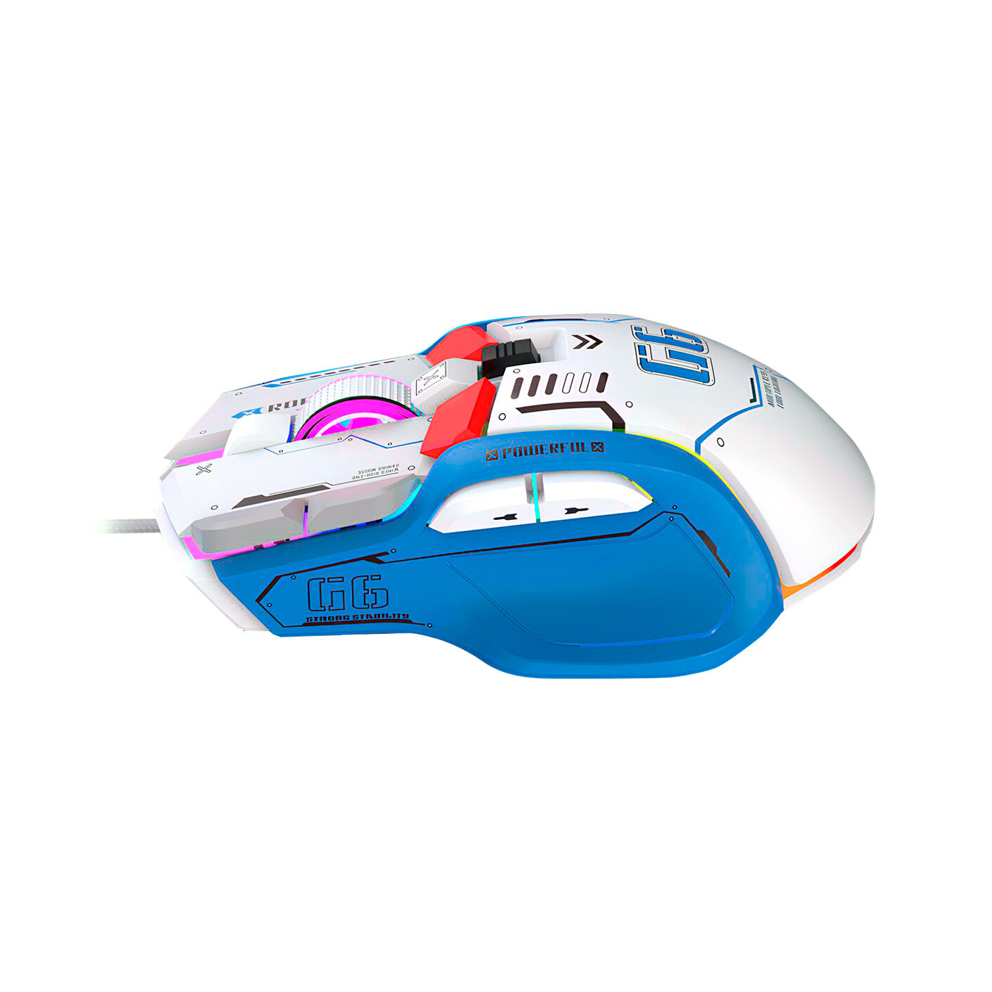 Игровая проводная мышь VOROTEX G6 с подсветкой и 10 программируемыми кнопками, 12800 DPI — фото 1