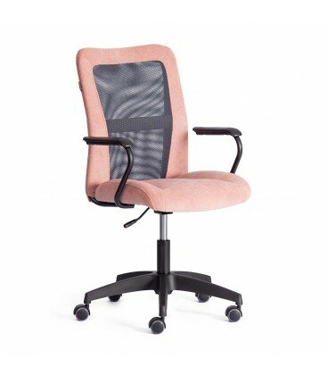 фото Кресло STAFF флок/ткань, розовый / серый