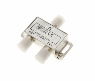 Делитель ТВ-сигнала на 2 точки TD-202 F-разъем (SAT) 5-1000 MHz