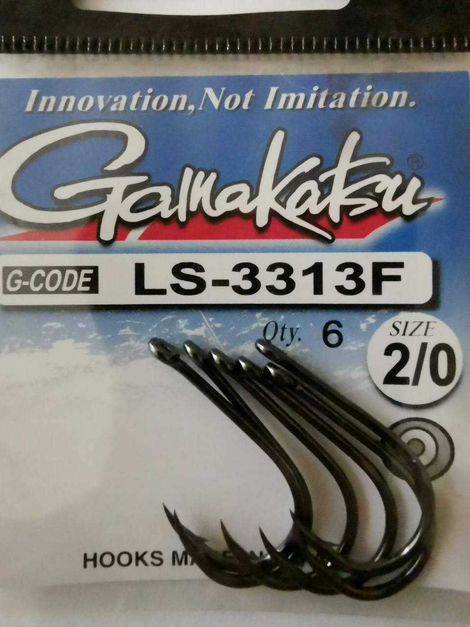 Крючок рыболовный Gamakatsu LS-3313F, размер 2/0, (6шт)