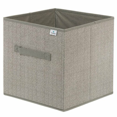 Коробка для хранения 1 секция 30х30х30 см нетканный материал с ручкой серая Д7070204 904₽
