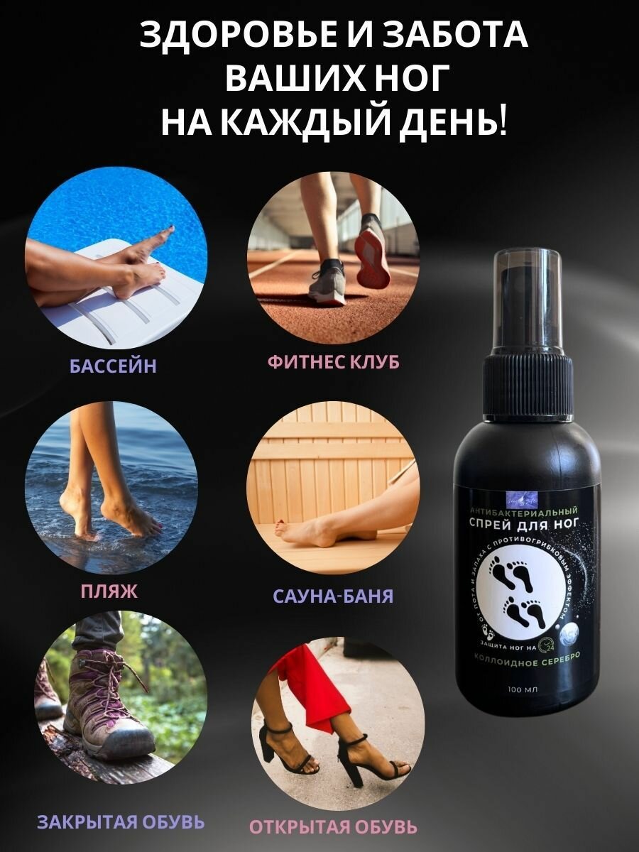 Спрей дезодорант против грибка и запаха для ног и обуви — фото 1