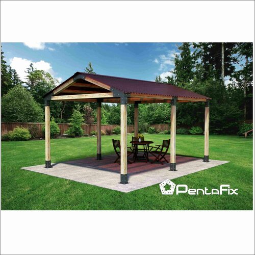 Проходные (центральные) элементы для самостоятельной сборки навеса из бруса размером до 3х6