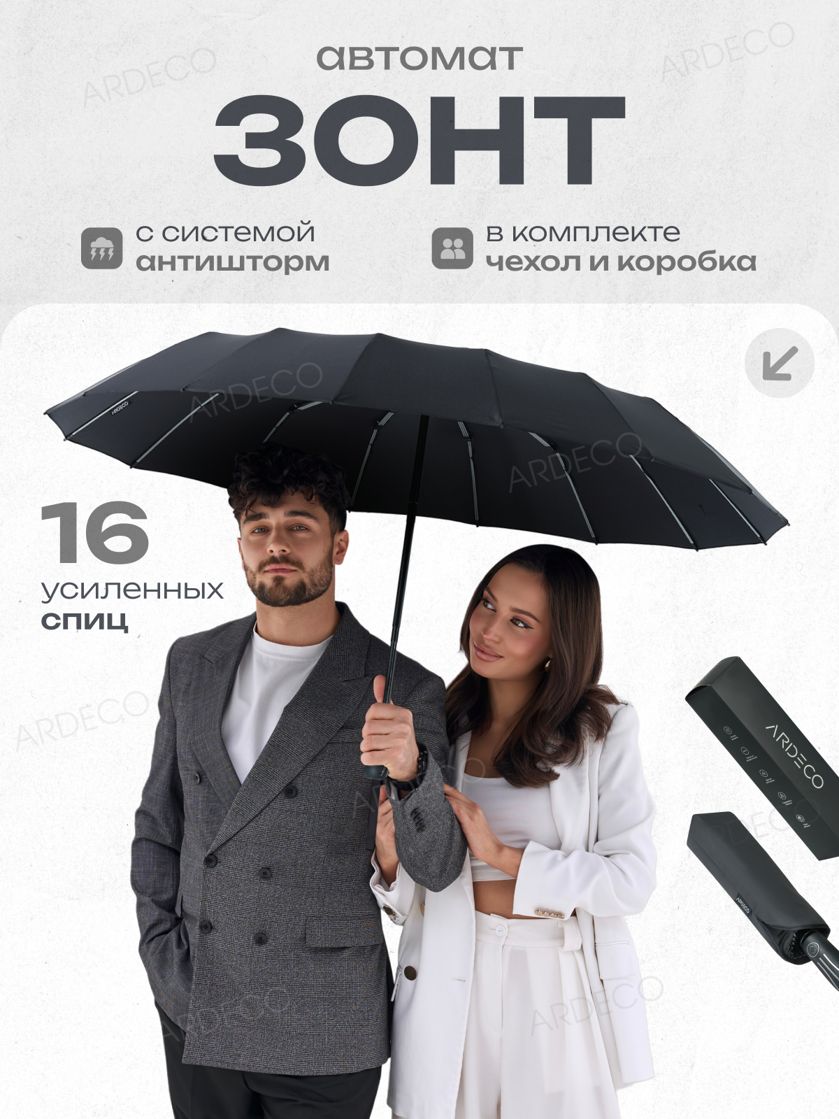 фото Зонт автоматический складной