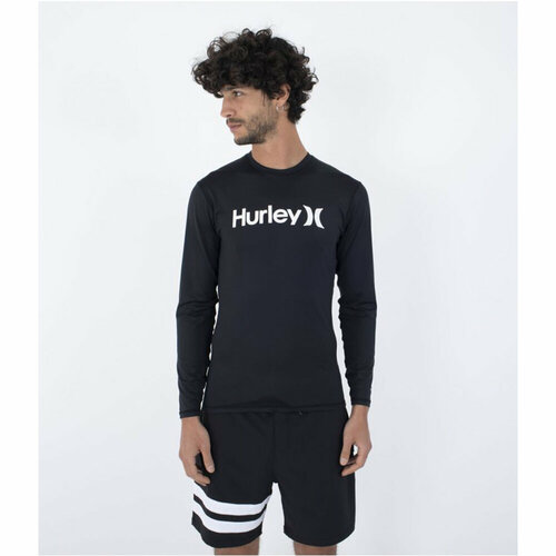 Гидромайка мужская Hurley quickdry rashguard ls black размер XL 4990₽