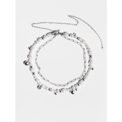 Чокер РЕСУРС жемчуг культивированный жемчуг пресноводный культивированный длина 37 см белыйсерый 9025₽