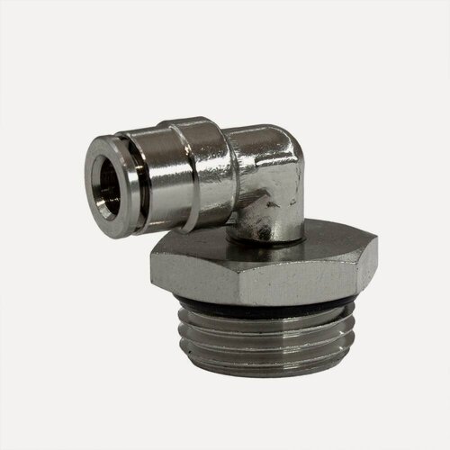 Изображение товара Пневмофитинг цанговый L-образный Cn-L1/2M-6 для полиуретановых и рильсановых трубок, Арт. 5611