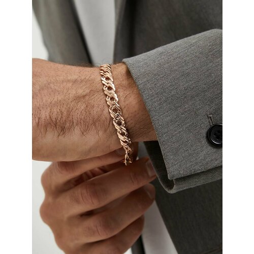 Браслет, размер 19 см, розовое золото