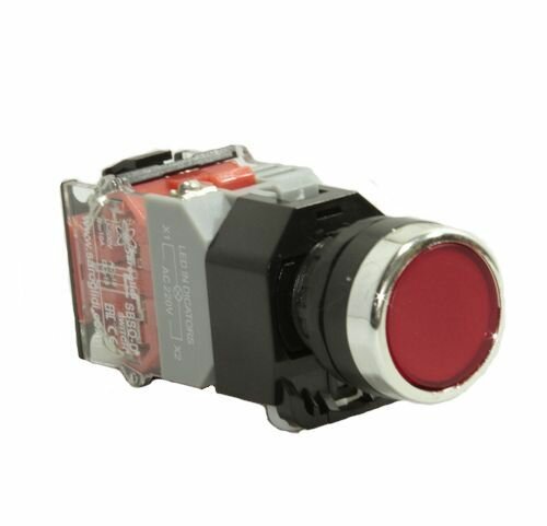 Кнопка Saroglidi Electric SE0021-0078, с подсветкой, красная 1з+1р