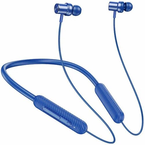 Bluetooth наушники вкладыши с микрофоном Hoco ES70 Armour Blue с микрофоном, мобильная гарнитура, с дугой, синие