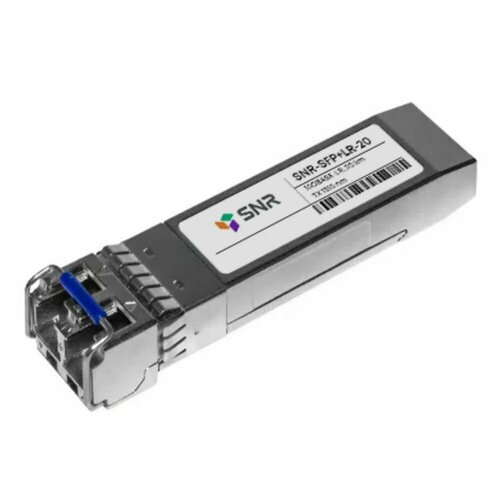 Волоконно-оптический приемопередатчик SNR Модуль SFP+ оптический, дальность до 20км (11dB), 1310нм (SNR-SFP+LR-20 под Cisco) SNR-SFP+LR-20/Ci