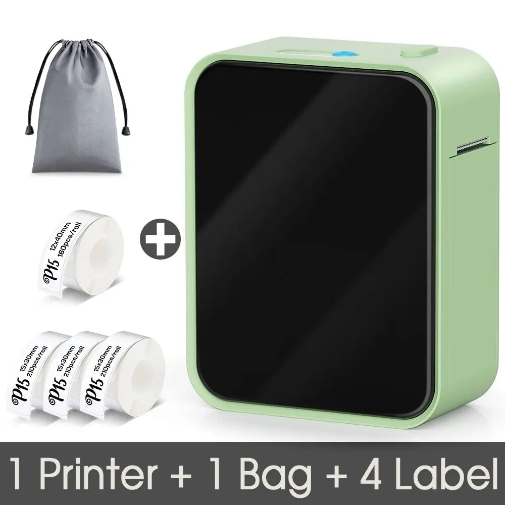 Портативный принтер для этикеток с Bluetooth, Printer Set 2