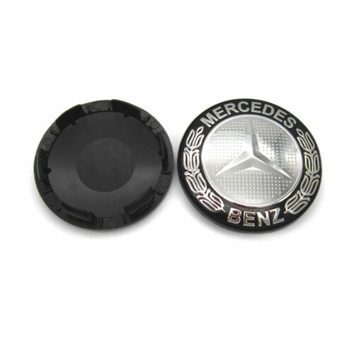 Колпачки заглушки на литые диски КиК Мерседес черный 625510 1 колпачок 419₽
