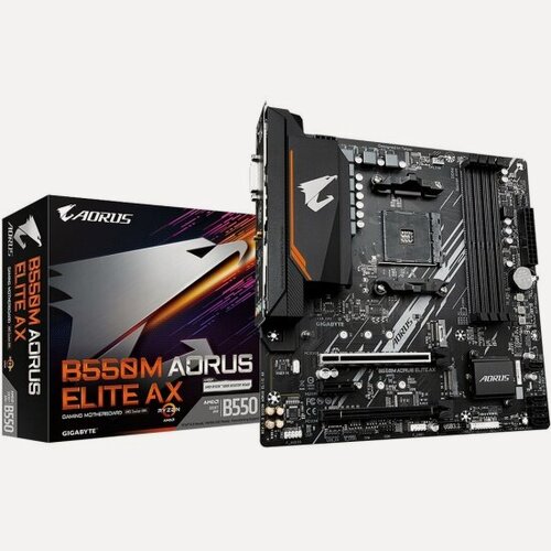 Изображение товара Материнская плата Gigabyte B550M AORUS ELITE AX (AM4, mATX)