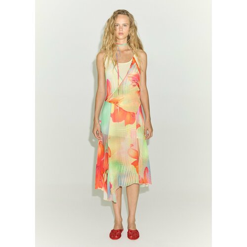 фото Платье mango outlet nereida, размер xl, желтый