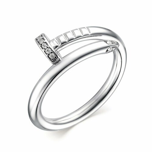 Кольцо Яхонт, серебро, 925 проба, фианит, размер 16, бесцветный