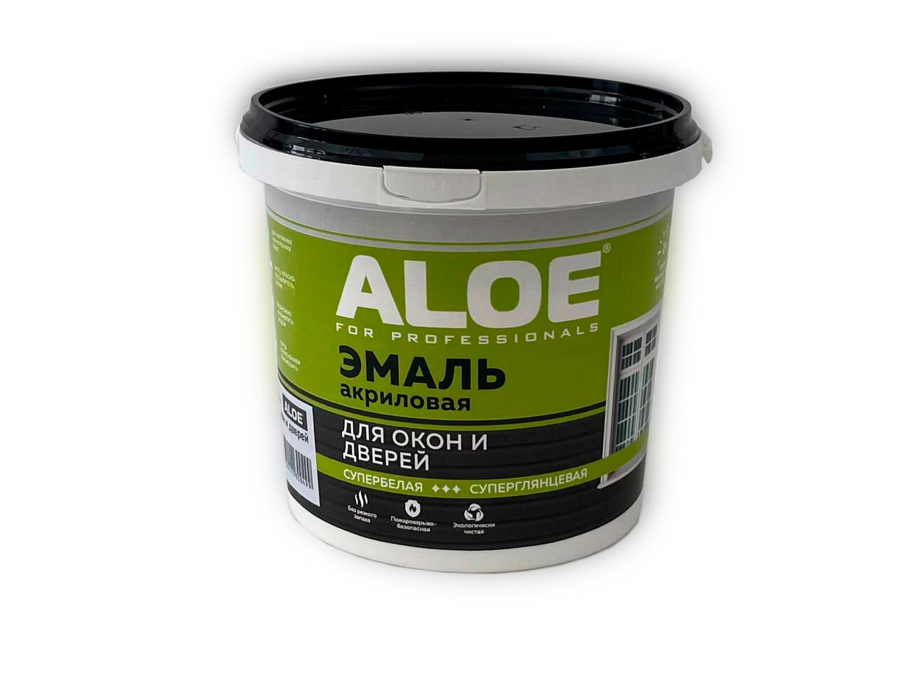 Эмаль ALOE для окон и дверей акриловая супер глянцевая 0.8 кг