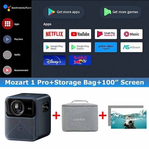 Wanbo Mozart 1 Pro Beam Проектор Pro Bag Screen 46896₽