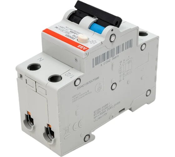 ABB DSH201 C10 AC30 Автомат-й выключатель диффер. тока 10А 30мА тип АС 6kA 2CSR255070R1104
