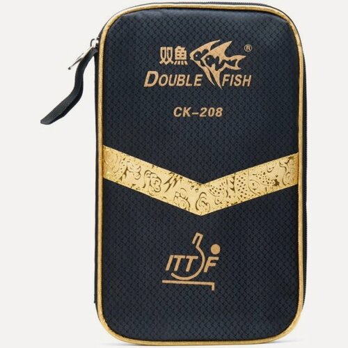 Изображение товара Ракетка для настольного тенниса Double Fish CK-208, для любителй, ITTF, наклад. 2,2 мм, конич. ручка + сумка-чехол