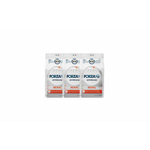 FORZA10 Renal Active сухой корм для взрослых кошек при острой и хронической почечной недостаточности с рыбой 1,5 кг х 3 шт.